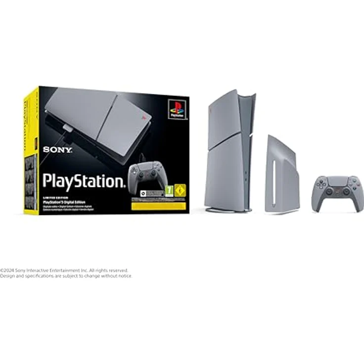 Sony Playstation 5 Digital Slim, 30th Anniversary Limited Edition, mit DualSense Wireless Controller 30th Anniversary in Farbe Schwarz – Bild 5