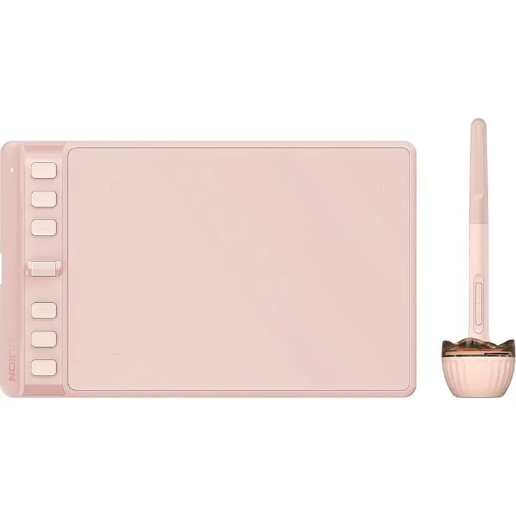 HUION H641P Inspiroy 2 S Grafiktabletts, 6,3 x 3,9 Zoll Pink mit 8192 Stufen batterielosem Digitalstift