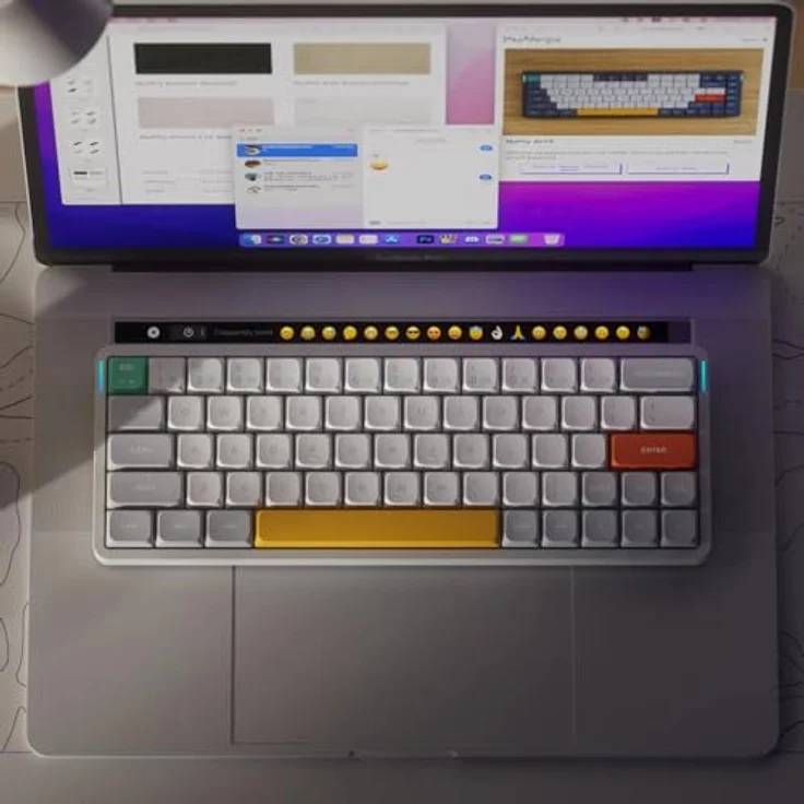 nuphy Air60 V2 Tragbar Mechanische kabellose Mini-Tastatur mit Beleuchtung, Unterstützung QMK/VIA, Bluetooth 5.1/2.4GHz/(USB-C), White Gateron Cowberry Switch – Bild 3