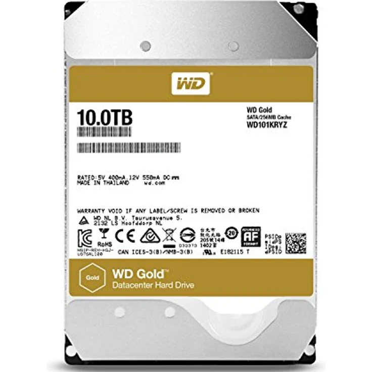 WD Gold 10TB HDD 7200rpm 6Gb-s serial ATA sATA 256MB cache 8,9cm 3,5Zoll intern RoHS compliant Enterprise Bulk – Bild 2