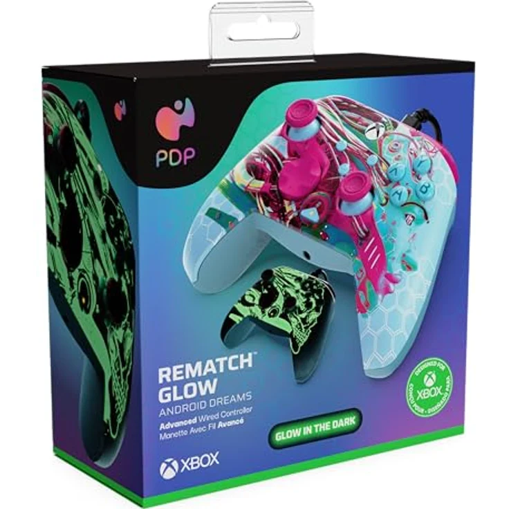 PDP Android Dreams Rematch Glow Advanced Wired Controller, Gaming Controller mit Leuchten im Dunkeln, Mehrfarbig für Xbox Series S, Xbox Series X, Xbox One S und PC – Bild 10
