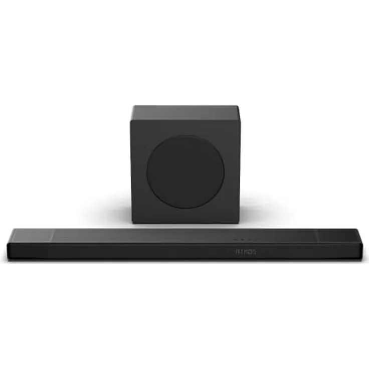 Hisense AX3120Q, 3.1.2 CH Soundbar mit 2 Up-firing Lautsprechern, Dolby Atmos, DTS:X, 16,5 cm kabellosem Subwoofer und Raumanpassung