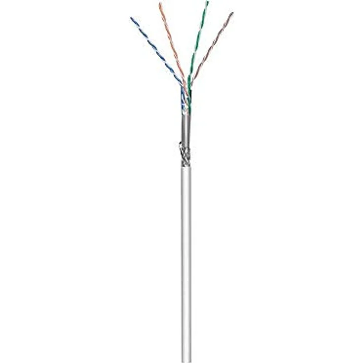 Goobay 95708 CAT 5e Netzwerkkabel, SF/UTP, Grau, 305 m, CCA Kupfergemisch, AWG 24/1 (solid), PVC, für SOHO Anwendungen – Bild 1