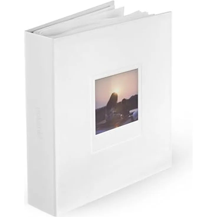 Polaroid Fotoalbum Weiß, großes Album für i-Type, 600 und SX-70 Sofortfotos, Kapazität 160 Fotos, fingerabdruckfeste Acqueous-Beschichtung, L213 x B47 x H243 mm