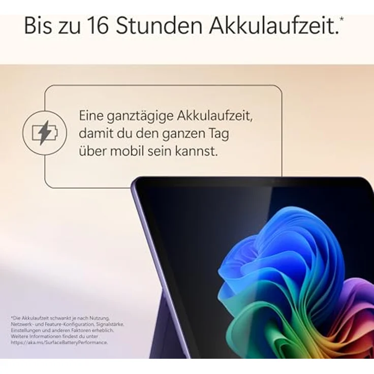 Microsoft Surface Pro Copilot+ PC, 12” LCD Touchscreen, Snapdragon® X Plus, 16GB RAM, 512GB SSD, 1. Edition, Violett – Bild 3