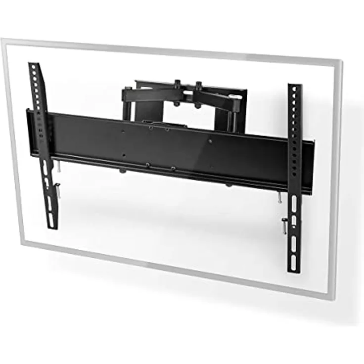 Nedis TVWM3551BK Vollbewegliche-TV-Wandhalterung | 37-80" | max Bildschirmgewicht: 35 kg| MinWandabstand: 55 mm | Max Wandabstand: 330 mm | 6 Drehpunkt(e) | Stahl | Schwarz