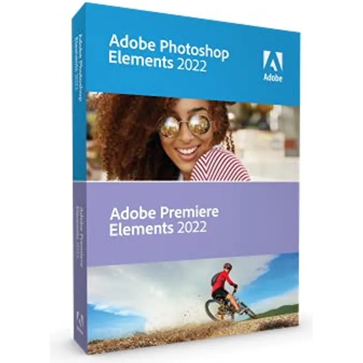 Adobe Photoshop Elemente 2022 & Adobe Premiere Elements 2022|Standard|1 Gerät|1 Jahr|PC/Mac