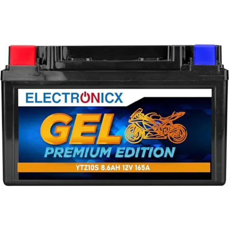 Electronicx YTZ10S GEL-Batterie 9Ah 12V, wartungsfrei, auslaufsicher, vibrationsfest für Motorrad, Roller und Quad – Bild 1