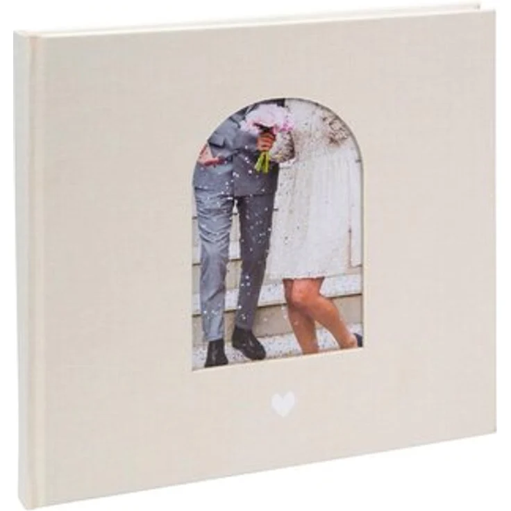 goldbuch Gästebuch Herzensmoment, 24,5x22,5 cm, 100 illustrierte Seiten, beige