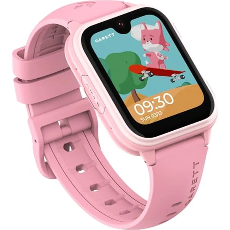 garett Smartwatch Kinder Vibe Rosa - 1,78″ AMOLED, 4G LTE, GPS, Videoanruf, SOS, Face Unlock, 8 GB Speicher – Bild 2