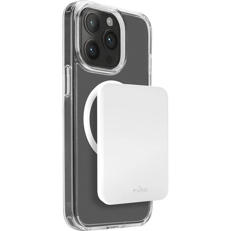 Puro Mini Power Mag Powerbank 4200 mAh, USB-C in/out, MagSafe-kompatibel, Weiss