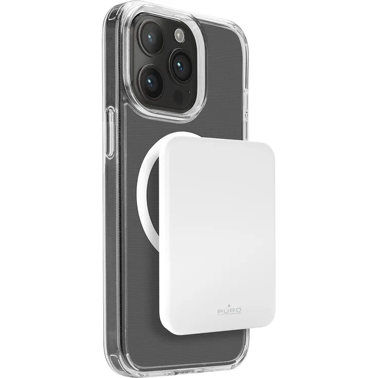 Puro Mini Power Mag Powerbank 4200 mAh, USB-C in/out, MagSafe-kompatibel, Weiss