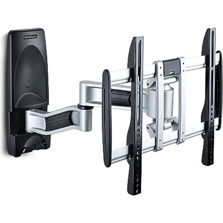 StarTech.com Schwenkbare TV Wandhalterung, VESA Wandhalterung für 26 bis 65 Zoll/45 kg/Flat/Curved TVs, Fernseher Schwenkarm mit Niedrigem Profil, TV Halterung Ecke, Ausziehbar (TV-WALL-MOUNT-65FS)