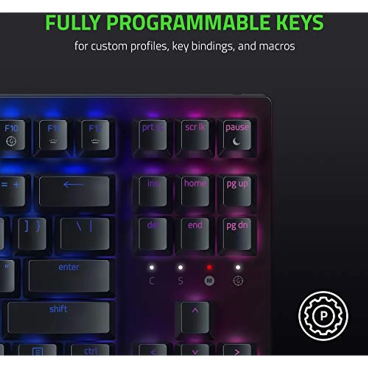 Razer BlackWidow V3 Tenkeyless TKL Mechanische Gaming-Tastatur: gelbe mechanische Schalter, linear, geräuschlos, Chroma-RGB-Beleuchtung, kompakter Formfaktor, programmierbare Makros, USB-Passthrough – Bild 5