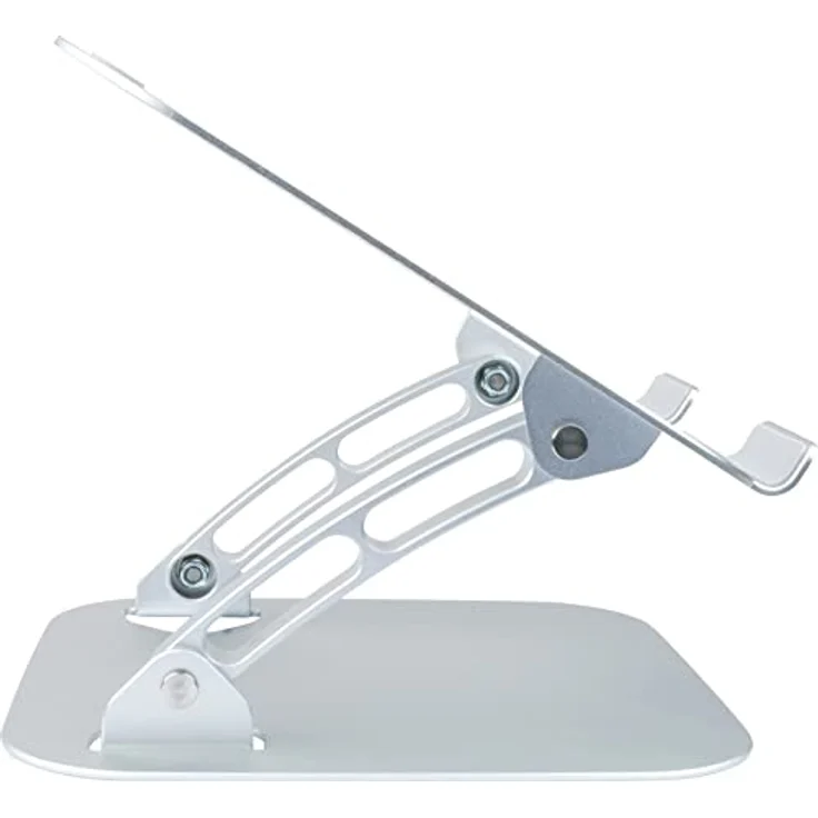 SCHWAIGER LPS1720 513 Laptopständer Computerhalter Notebookständer Aluminium belüftet ergonomisch höhenverstellbar klappbar Z-förmig Silber – Bild 2