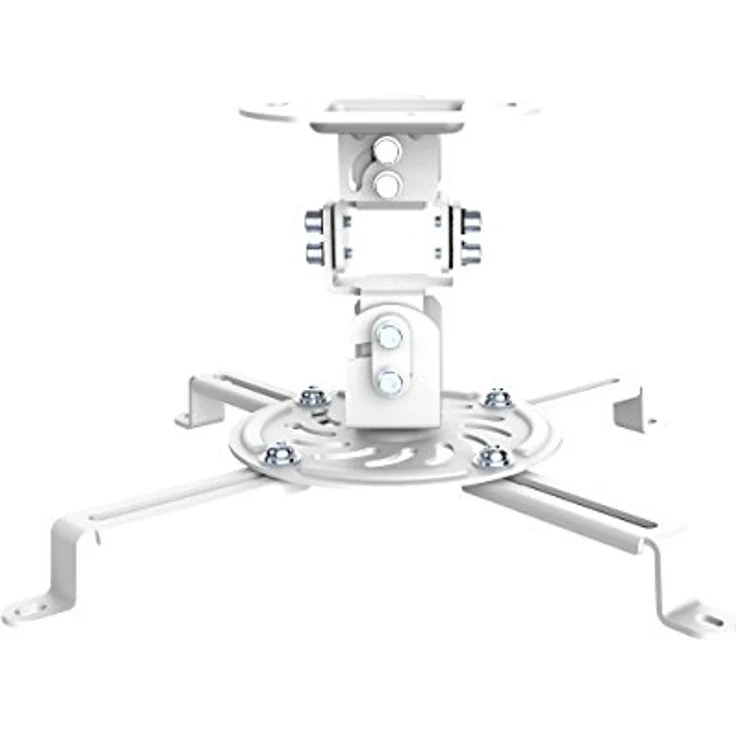 conecto CC50280 Deckenhalterung für Beamer, neigbar -15° bis +15°, schwenkbar 360°, drehbar 360°, Deckenabstand 150mm, Traglast max. 13,5kg, universeller Montagebereich 54-320 mm, weiß – Bild 3