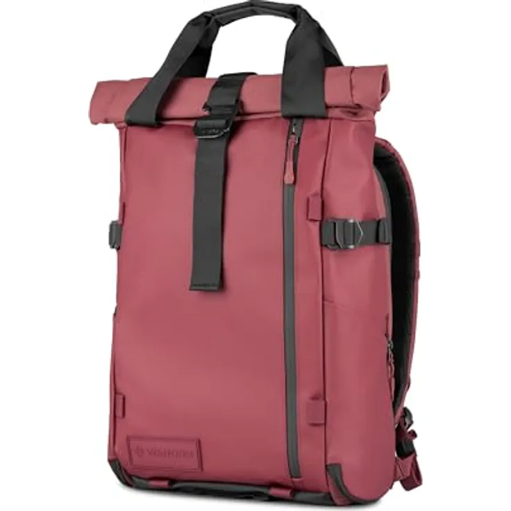 WANDRD PRVKE 21L V4, Wetterfester Reise- und Kamerarucksack mit Laptophülle, schnellem seitlichen Zugriff und Rolltop-Erweiterung, schwarz