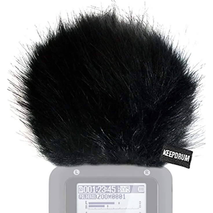 keepdrum Fell-Windschutz WS-BK für Zoom H5 Handy Rekorder Digital Recorder