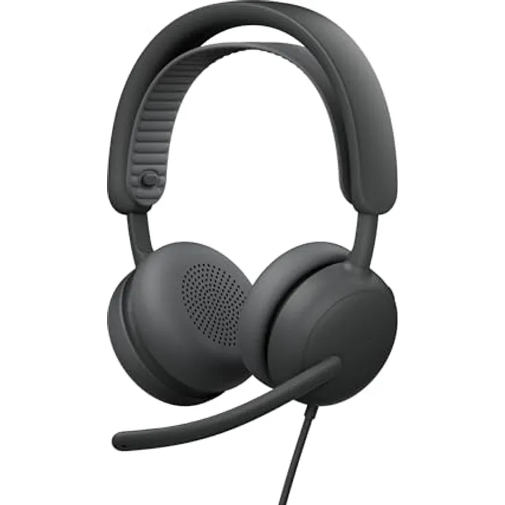 Logitech Zone Wired 2, Headset mit Geräuschunterdrückung und Adaptive Hybrid-ANC, USB-C mit USB-A-Adapter, Graphit