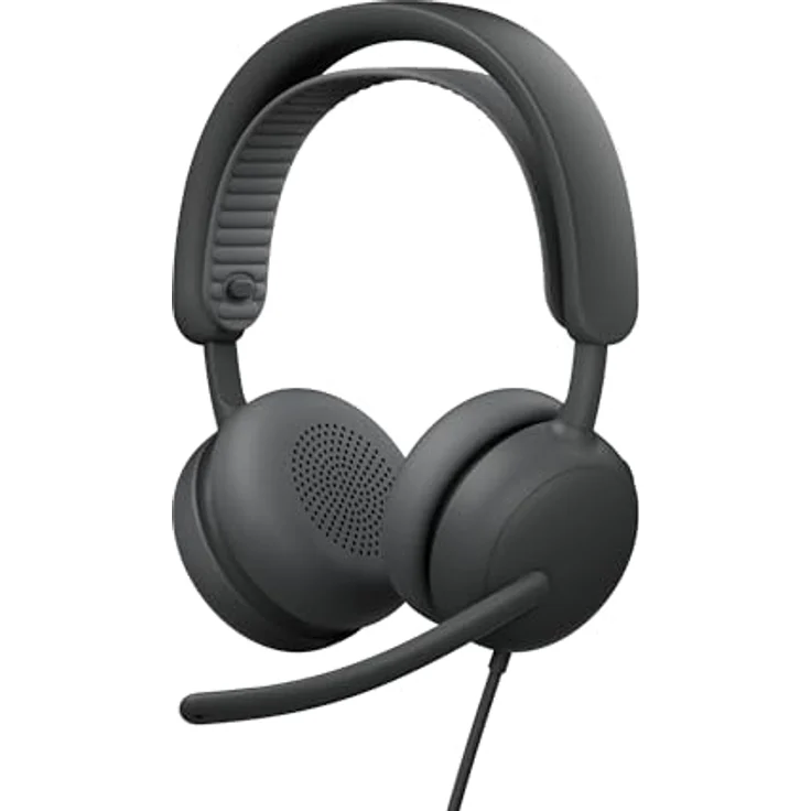 Logitech Zone Wired 2, Headset mit Geräuschunterdrückung und Adaptive Hybrid-ANC, USB-C mit USB-A-Adapter, Graphit – Bild 1