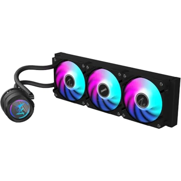 Gigabyte AORUS WATERFORCE II 360 AIO Flüssigkeits-CPU-Kühler - 3x120mm ARGB-Lüfter, Slide-in-Verriegelungsmechanismus, DAISY-CHAIN, Intel LGA 1851 und AMD AM5 kompatibel – Bild 2
