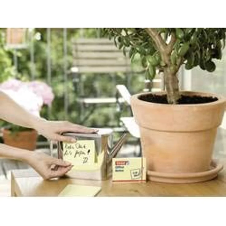 tesa Haftnotizblock Office Notes, gelbe Notizaufkleber, 100 Stück, 100x75mm – Bild 3