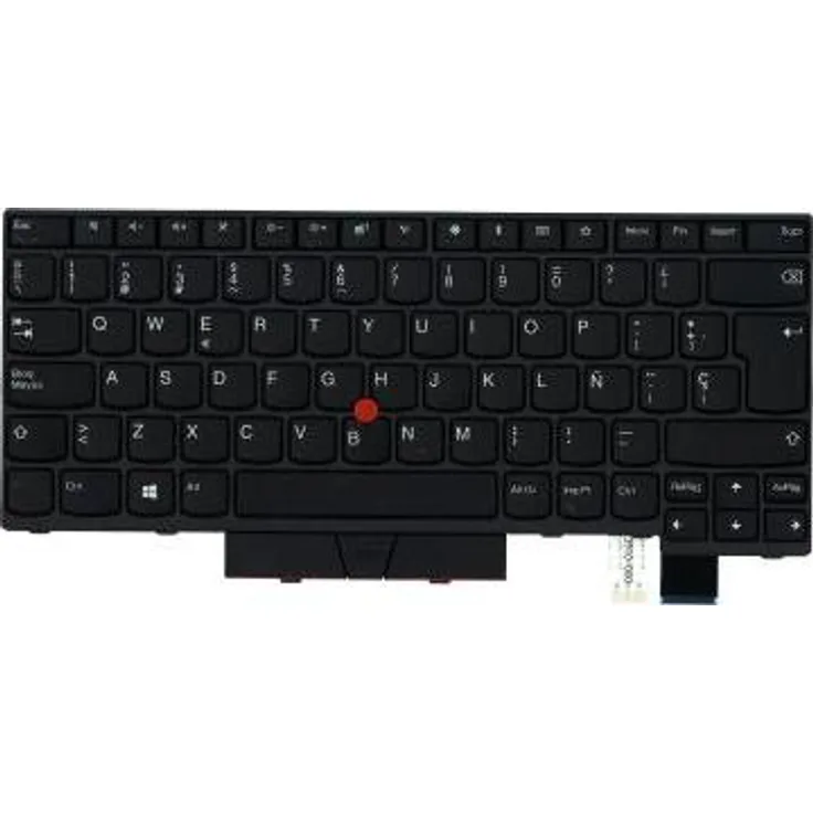 Lenovo 01AX374, Ersatz-Tastatur für ThinkPad T470, Spanisches Layout mit Trackpoint, Schwarz