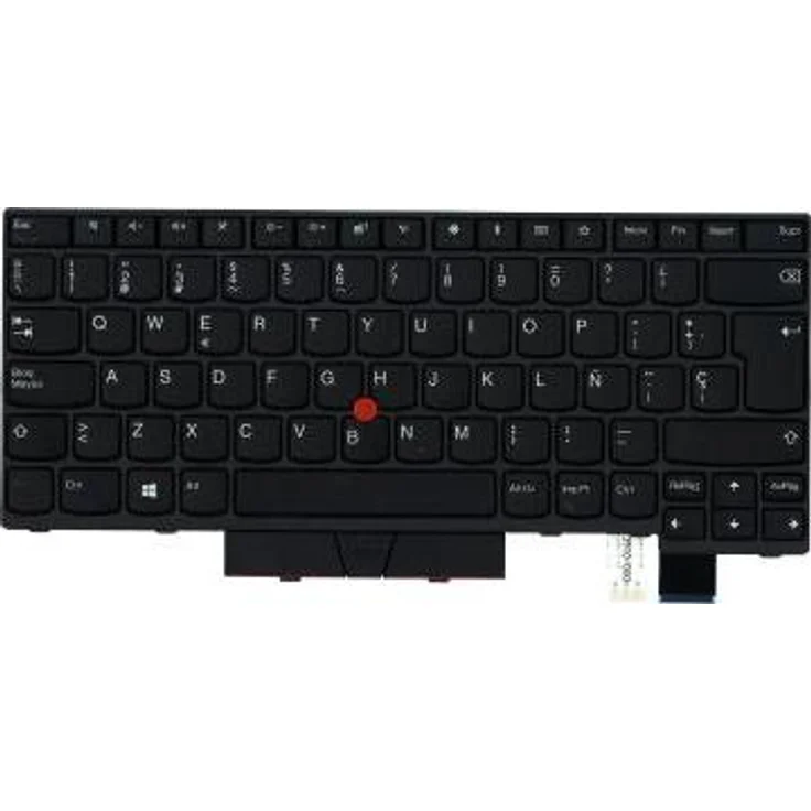 Lenovo 01AX374, Ersatz-Tastatur für ThinkPad T470, Spanisches Layout mit Trackpoint, Schwarz