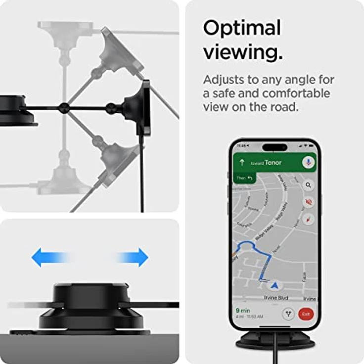 Spigen Onetap Pro 3 ITS35W-3 DASH, Autohalterung mit Qi 10W für iPhone mit MagSafe, schwarz – Bild 5