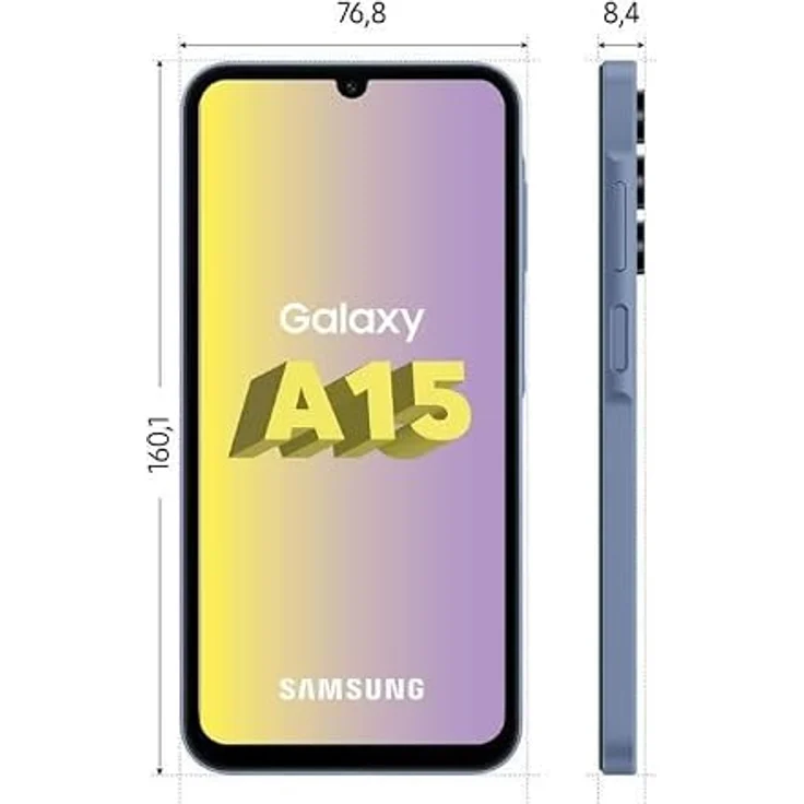 Samsung Galaxy A15 5G (128 GB, Blue, 6.50", Hybrid Dual SIM, 50 Mpx, 5G), Smartphone, Blau – Bild 3