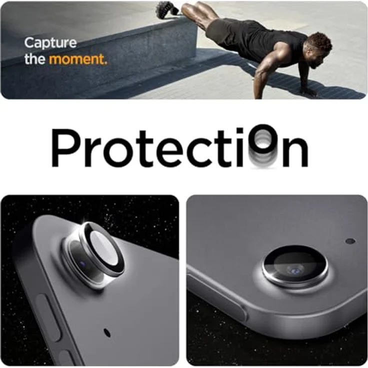 Spigen Glas.tR EZ Fit Optik Pro Kameraschutz für iPad Air 13/11 Zoll M2 (2024), 2 Stück, Space Grau, Individuelle Objektive, 9H Härte Folie – Bild 3