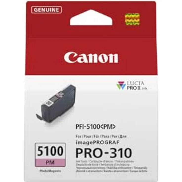Canon PFI-5100 PM, Tintenpatrone in Purpur für professionelle Druckergebnisse
