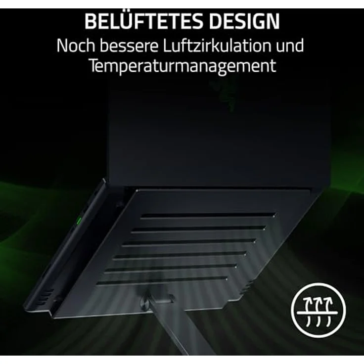 Razer Adjustable Laptop Stand - Ergonomischer höhenverstellbarer Laptop-Ständer für Laptops bis zu 18 Zoll (höhen- und neigungsverstellbar, Robustes Aluminium, belüftetes Design) in Schwarz – Bild 5