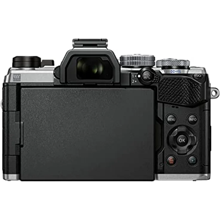 OM SYSTEM OM-5 Micro Four Thirds Systemkamera inkl. M.Zuiko Digital ED 12–45 mm PRO Objektiv, 20 MP Live MOS-Sensor, optimierte 5-Achsen-Bildstabilisierung, IP53, Silber/Schwarz – Bild 3