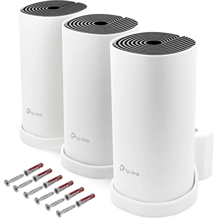 Mobilefox Wandhalterung für TP-Link Deco M4, 3 Stück mit Kabelmanagement, weiß – Bild 1