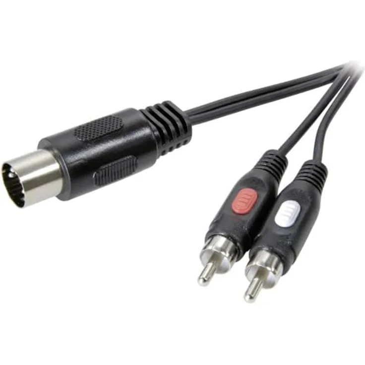 SpeaKa Professional SP-7870640 DIN-Anschluss/Cinch Audio Anschlusskabel [1x Diodenstecker 5pol (DIN) - 2X Cinch-Steck