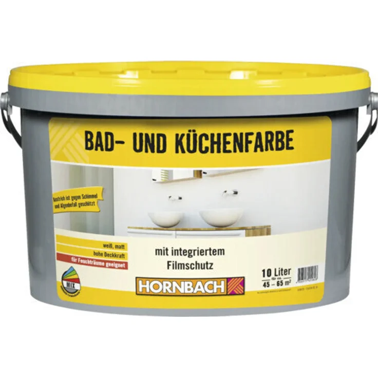 Hornbach Bad- und Küchenfarbe weiß 10l