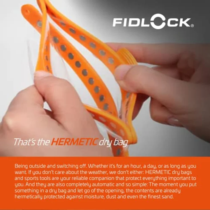 Fidlock Hermetic dry bag medi wasserdichte Tasche - Smartphonetasche orange – Bild 4