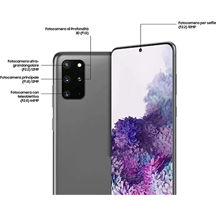 Samsung Galaxy S20 Plus 5G, Dual SIM Smartphone mit 512GB, 8GB RAM, 64 MP Kamera, Grau, entsperrt, Deutsche Version – Bild 4