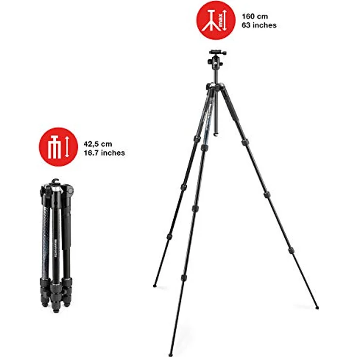 Manfrotto MKELMII4BK-BH, Stativkopf-Aufbewahrung 160cm Schwarz – Bild 3