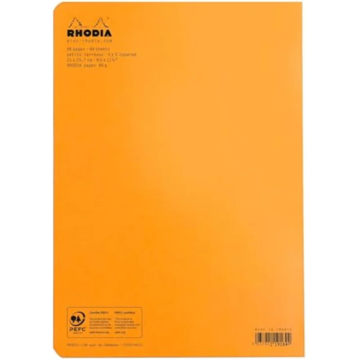 Rhodia Einsteck-Fotoalbum A4, 48 Blatt kariert, 80g, orange, geheftet – Bild 2