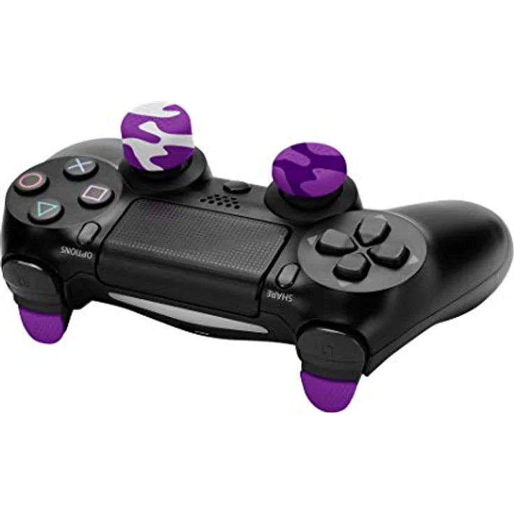 Gioteck TGMPPS4-11-MU Gaming-Controller-Zubehör Auslösegriff, 4er Set mit Action Boost - Schwarz – Bild 5