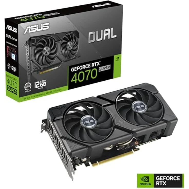 Asus Dual GeForce RTX 4070 SUPER EVO Grafikkarte (12 GB, GDDR6X, Schwarz) – Bild 2