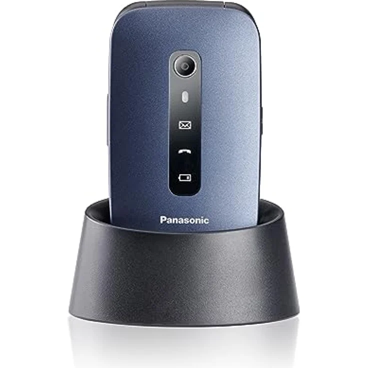 Panasonic KX-TU550EXC 4G Essentials Clamshell Handy für Senioren, 1,2 MP Kamera, Seniorentelefon mit großem 2,8 Zoll Display, 300 Stunden Standby-Zeit, Blau – Bild 1