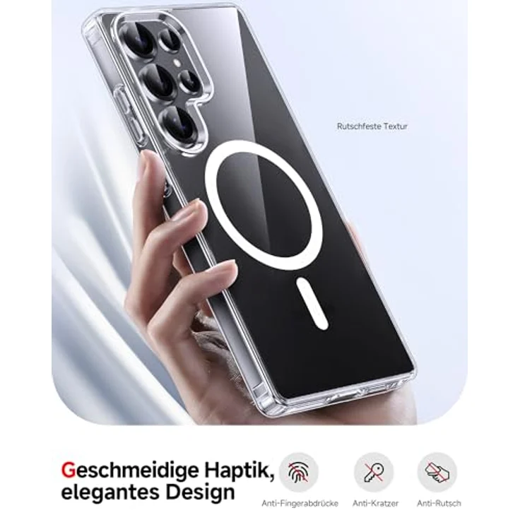 LeYi HD Klar Hülle für Samsung Galaxy S25 Ultra, Militärischer Schutz, Stoßfest, Inklusive 2x Panzerglas, Transparent mit MagSafe kompatibel – Bild 2