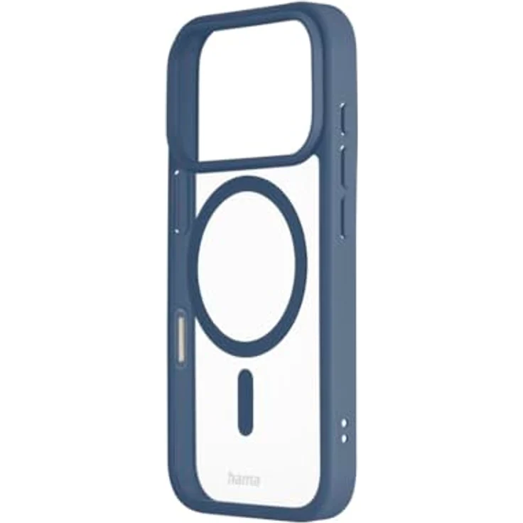 Hama Handyhülle für iPhone 17 Pro und MagSafe, magnetisches Case mit Kantenschutz, Kameraschutz und Anti-Rutsch-Oberfläche, durchsichtig/blau – Bild 2