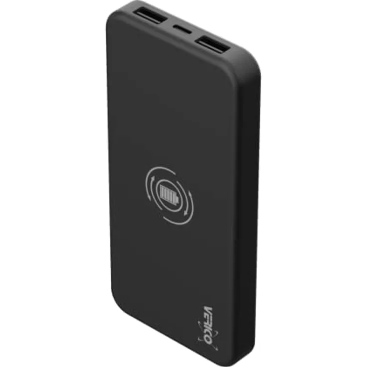 VERICO Power Bank Power Plus Air V2 Wireless, 10000 mAh, schwarz, Eingang: 1 x Micro-USB, 1 x USB-C, Ausgang : USB Type A x 2 + Type C x 1
