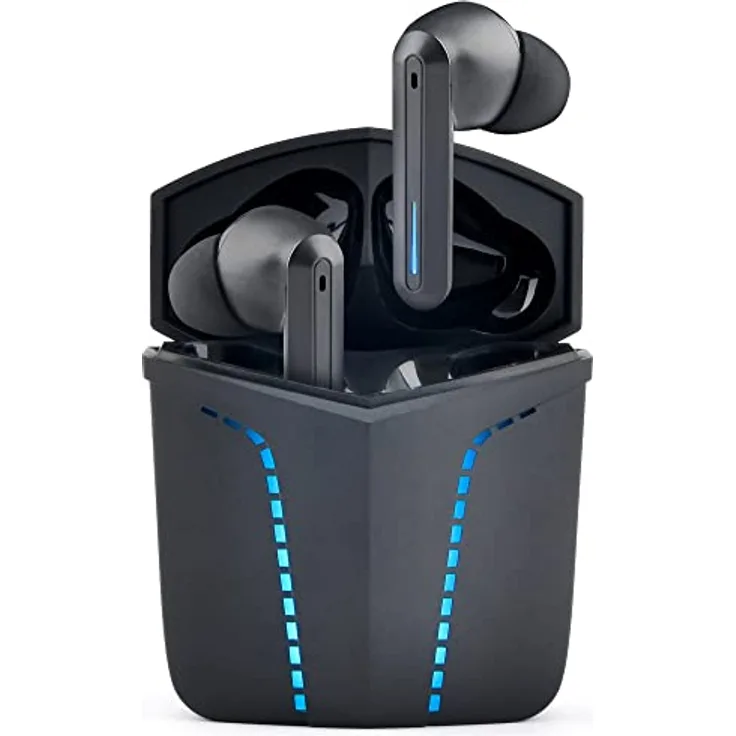 THE G-LAB Korp Krypton Bluetooth 5.0 Wireless Gaming Headset, Ultra Low Latency, 2 eingebaute Mikrofone, Schnelllade-Case, 15 Stunden Akkulaufzeit, iPhone/Android/iPad/PC/PS5-kompatibel - NEU 2022