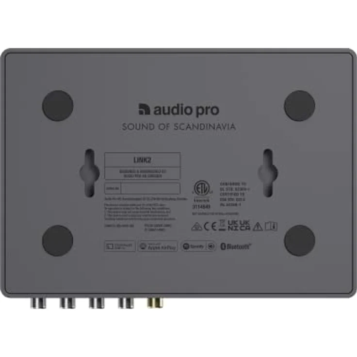 Audio Pro Link 2 - Kabelloser HiFi Adapter für Audio Streaming & Multiroom - WiFi & WLAN Ethernet - Smart App-Steuerung - Aufrüsten von Stereoanlagen - Schwarz – Bild 3
