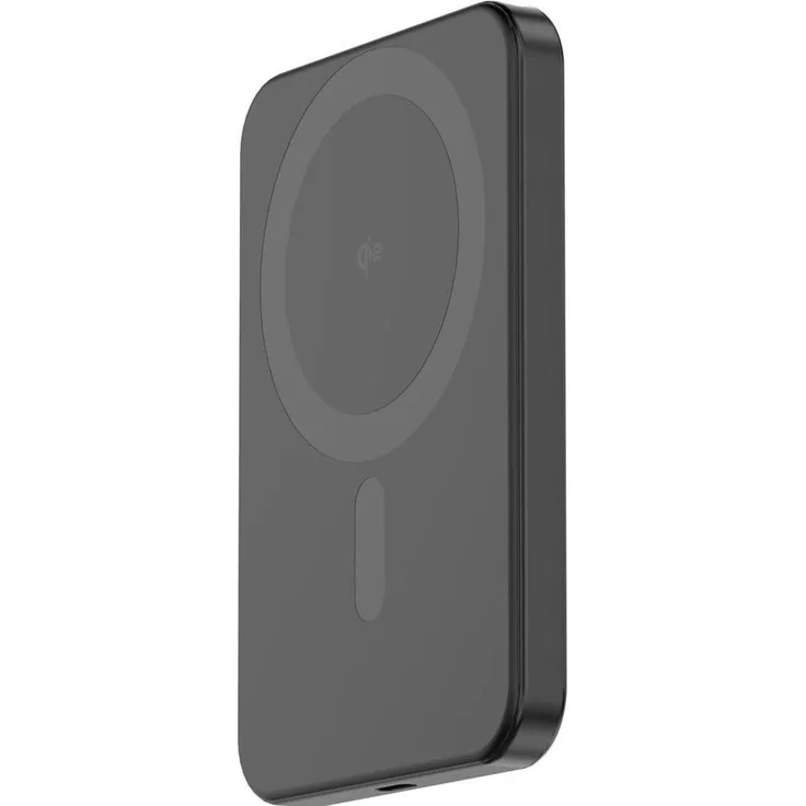 Decoded Ultra Slim Qi2 Powerbank 5000 mAh - Schwarz, kabelloses Laden bis zu 15W, MagSafe-kompatibel, dünnes Design 8,75 mm